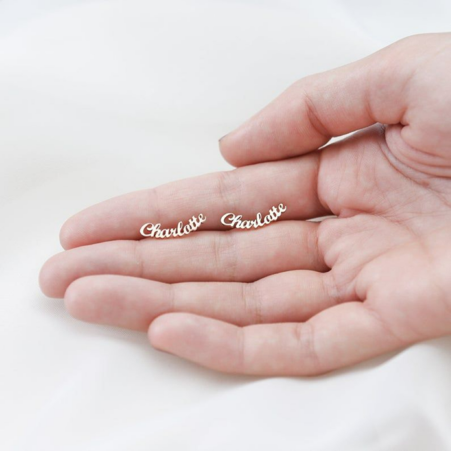Personalized Name Ear Studs - Simple Earrings