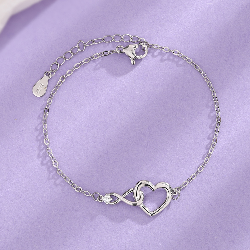 Infinite Heart Bracelet - Elegant CZ Bracelet