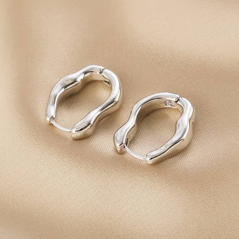 Irregular Hoop Earring - Hoop Earrings Irregular Shape