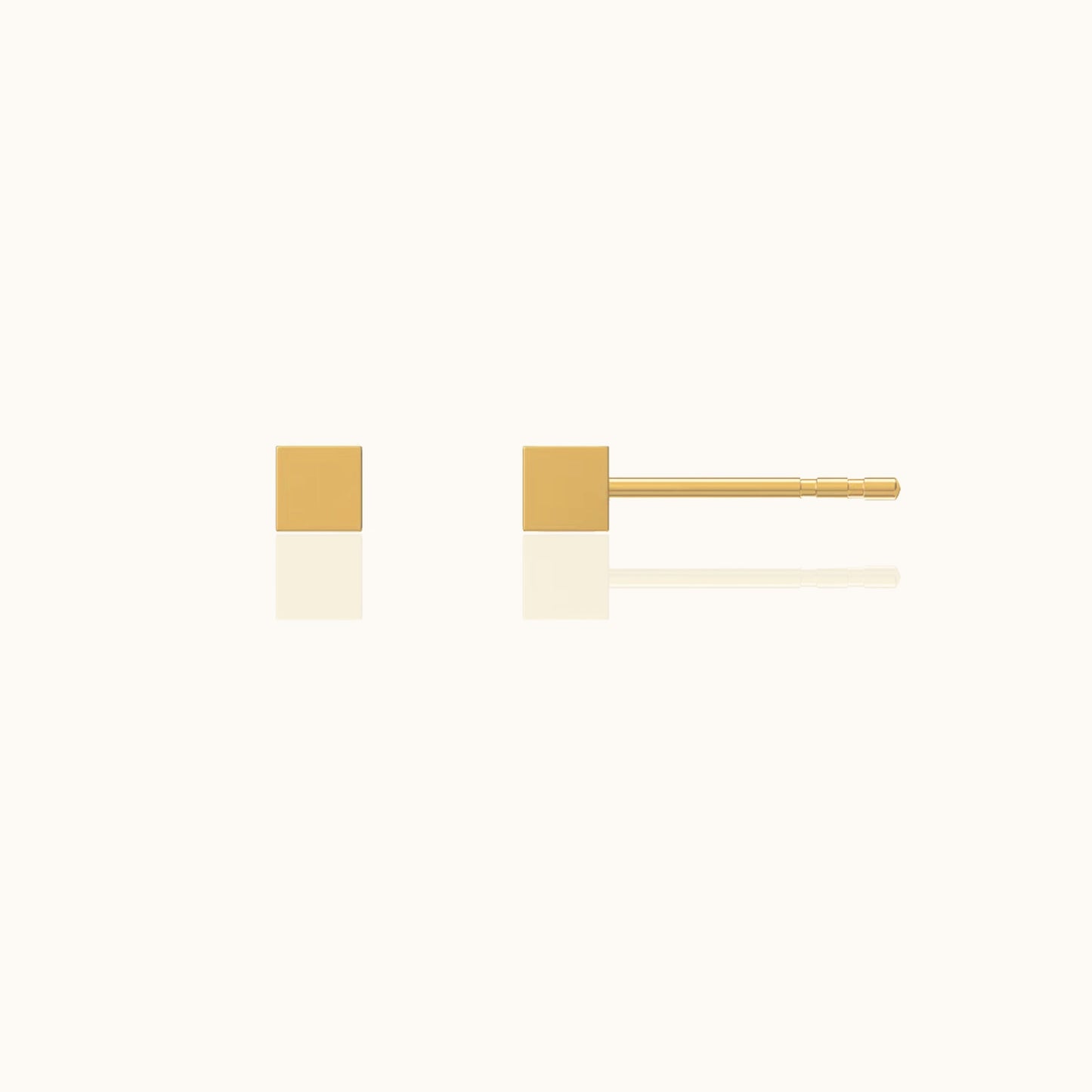 Yasuko - Cube-Shaped Stud Earrings in Minimalist Design