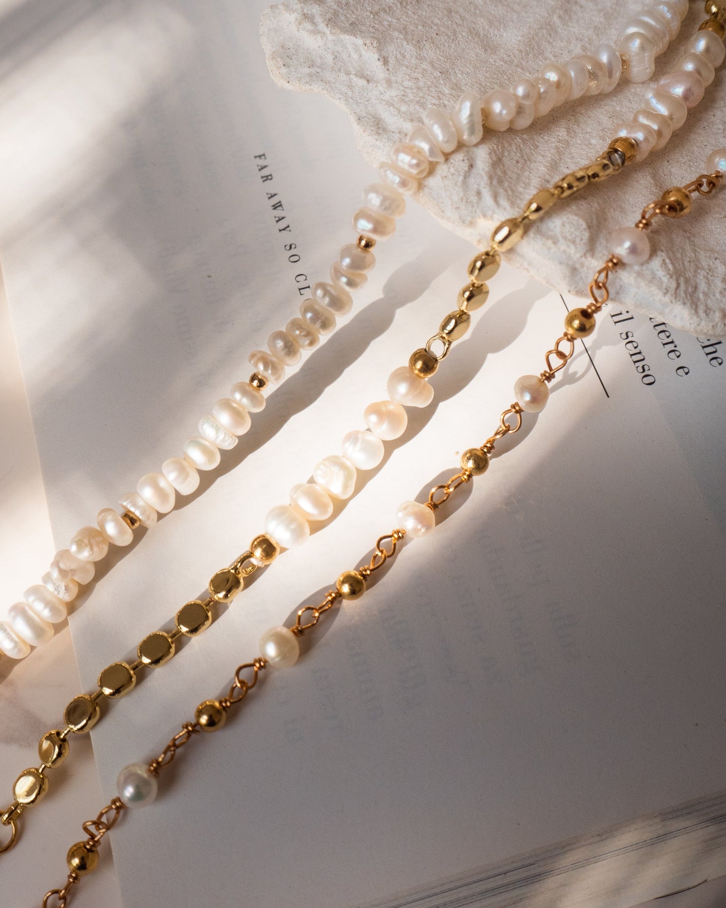 Siena - Disc Chain Pearl Bracelet