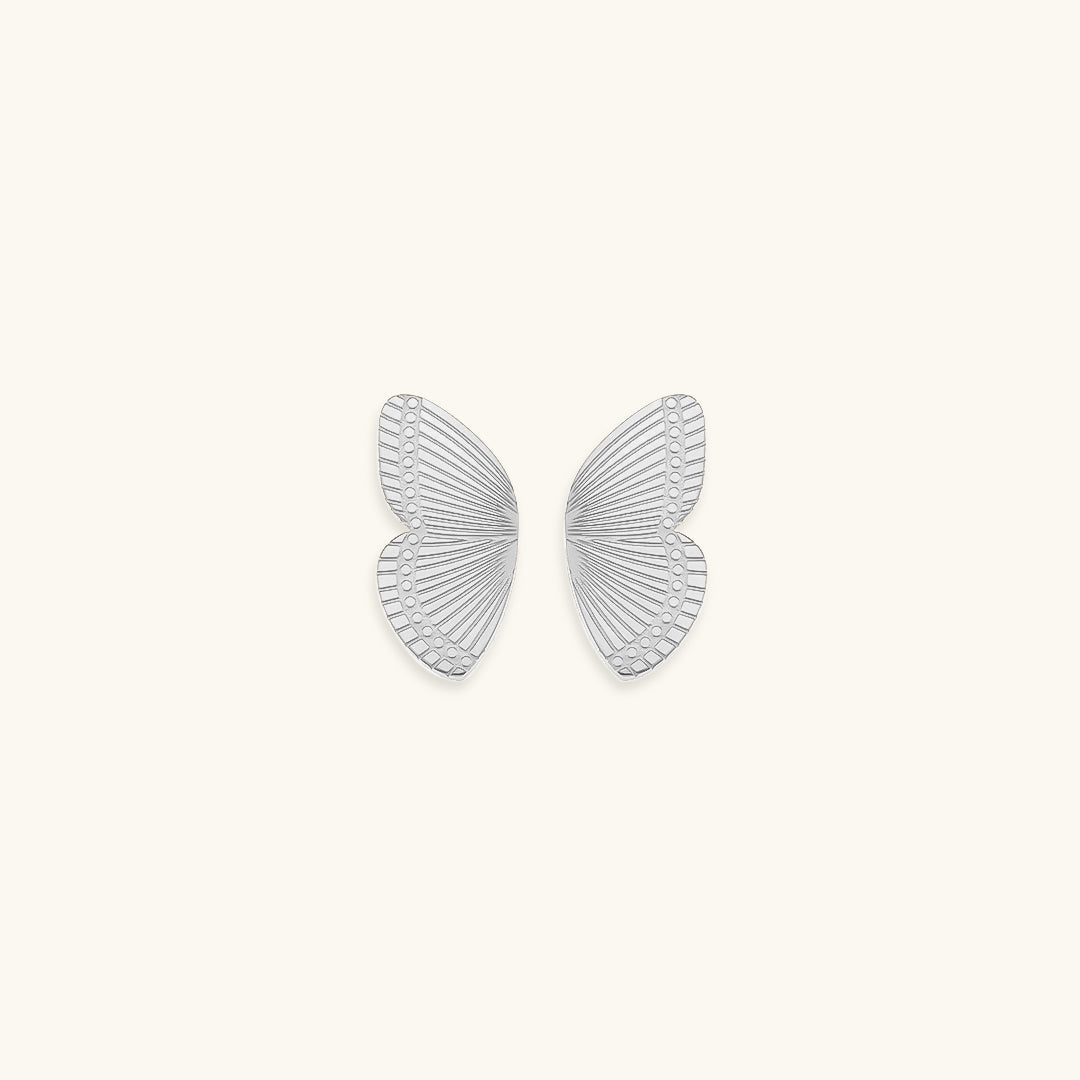 Lilac - Gold Butterfly Earrings