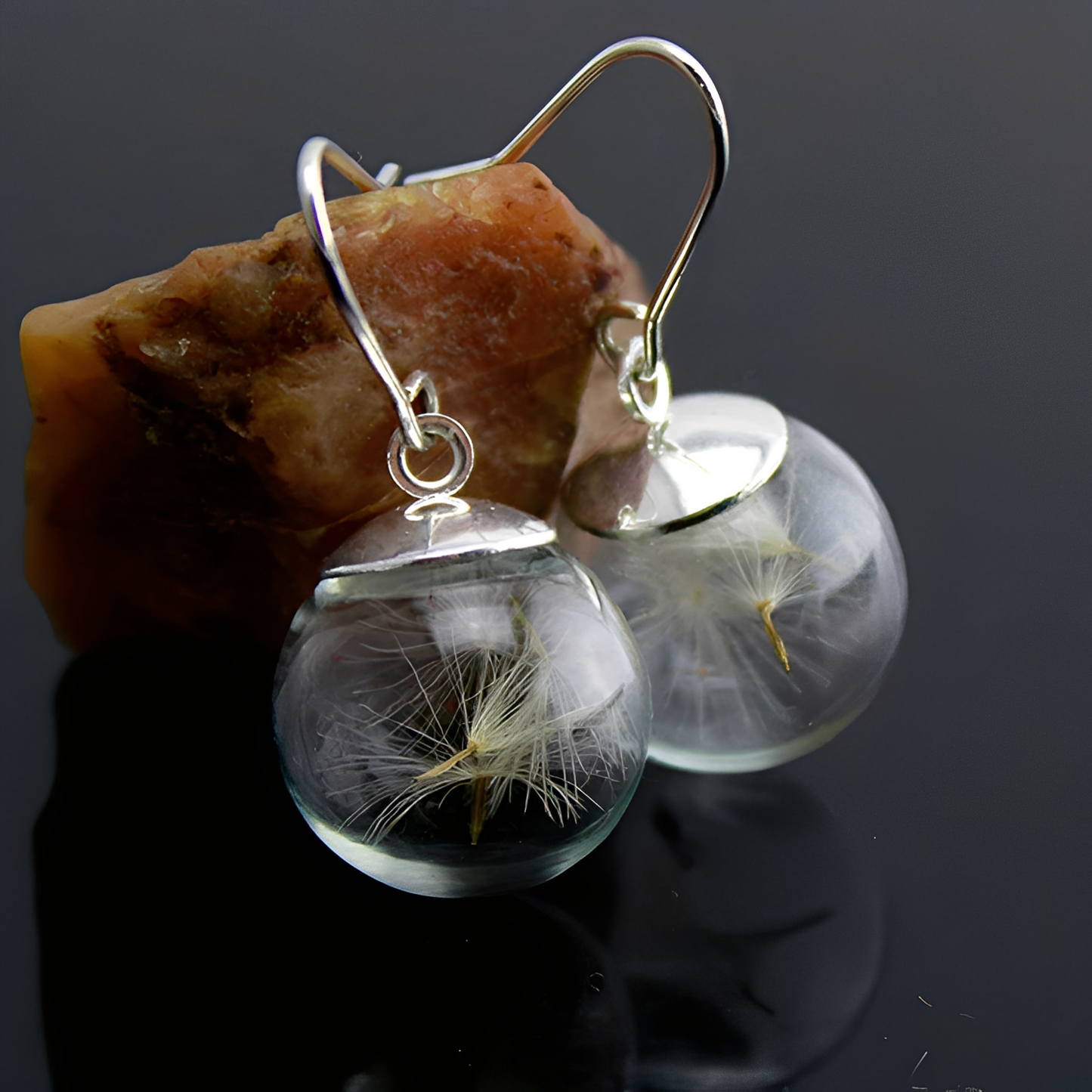 Liora – Silver earrings with dandelion motif