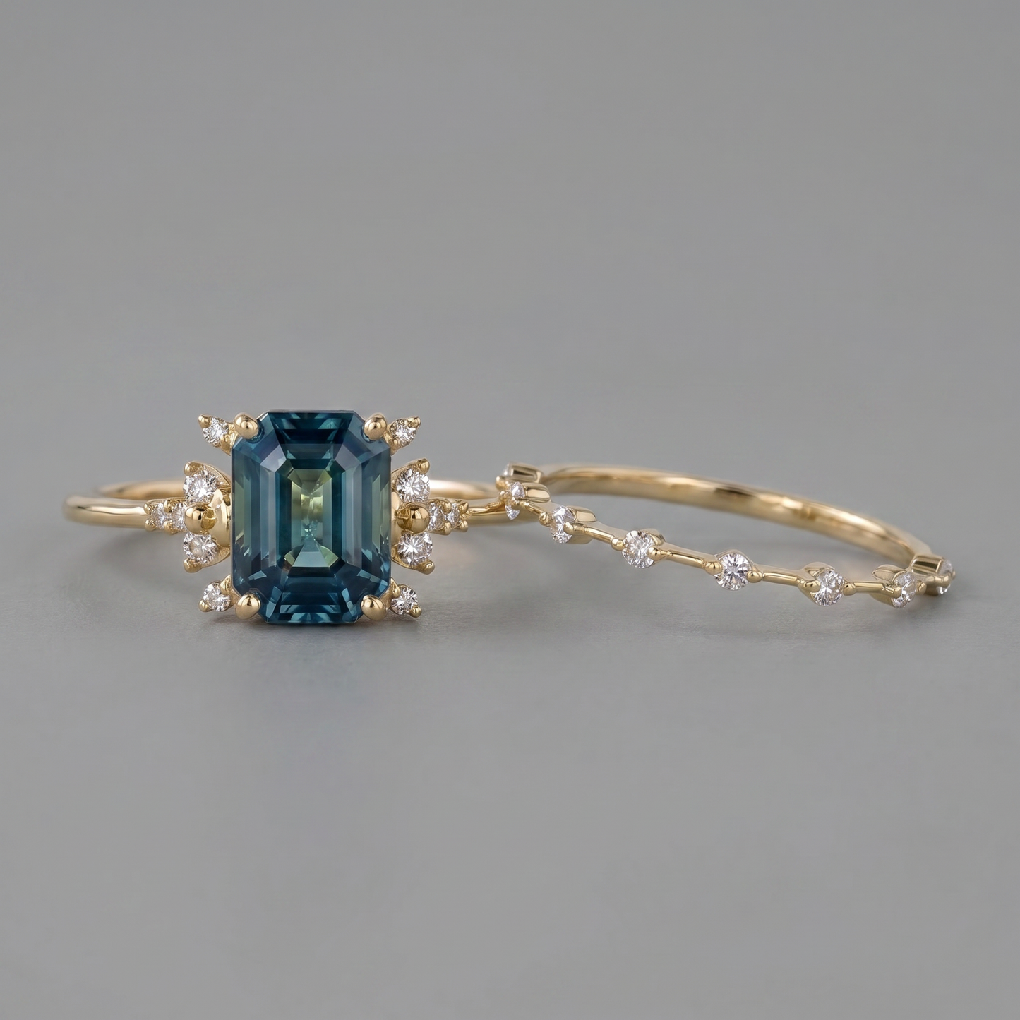 Cressida – Sapphire Shine Ring Set