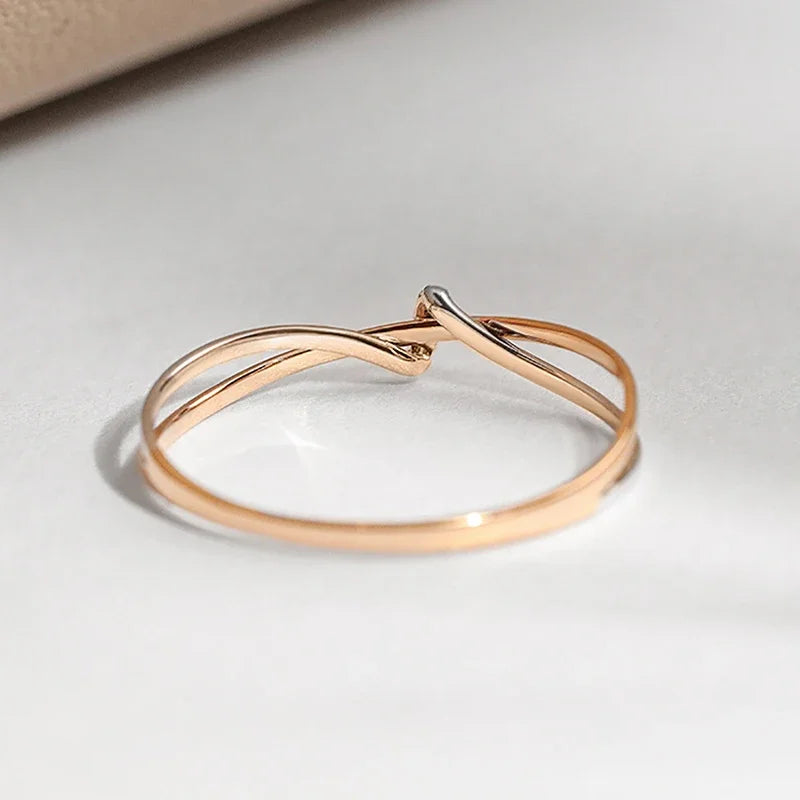 Eleane – Infinity Ring Two-Tone Stylish