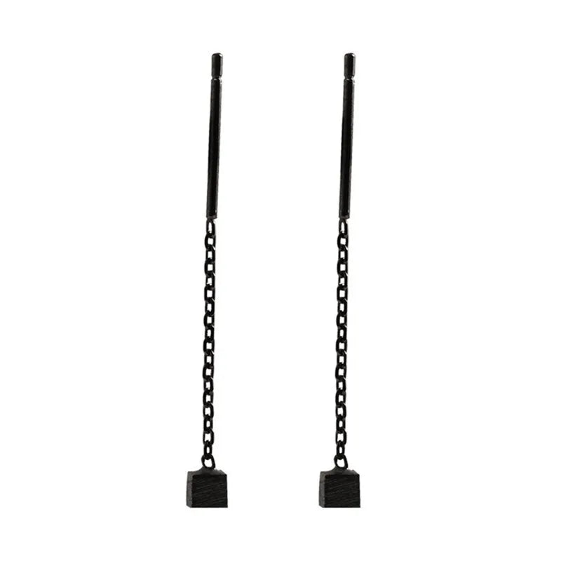 Kaelen – Cube Earrings with Elegant Tassels