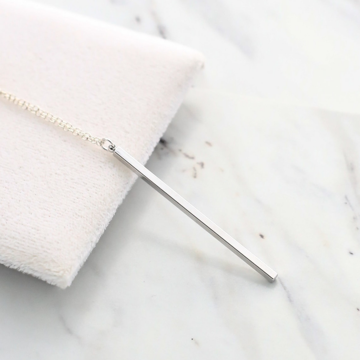 Sensible Bar Necklace - Vertical Bar Necklace