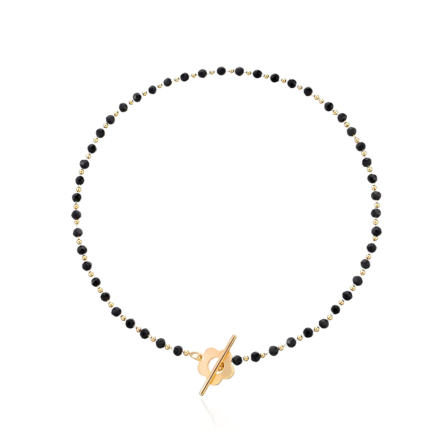 Naya – Floral Choker Necklace with Flower Clasp