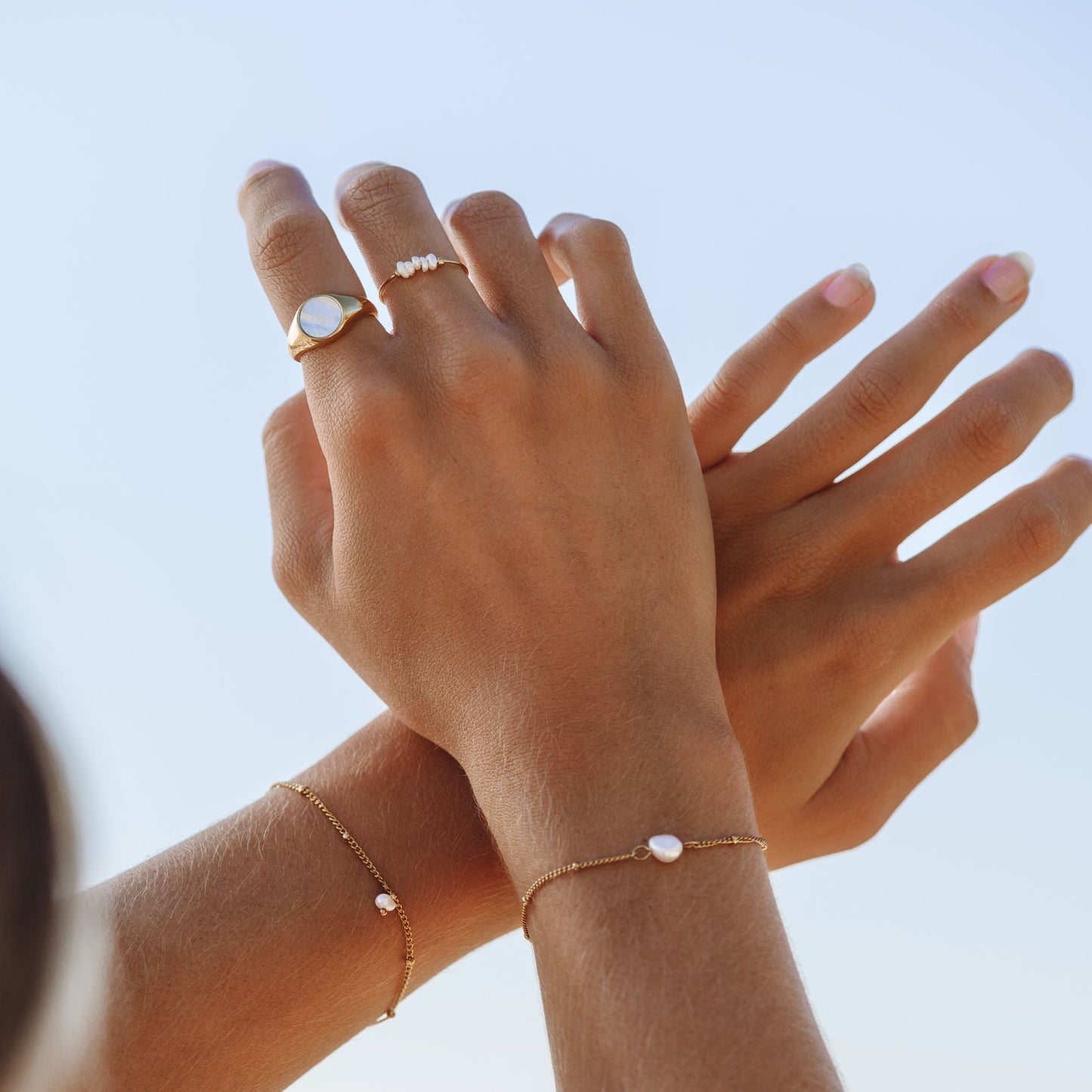 Lina – Ring with Small Natural Pearls