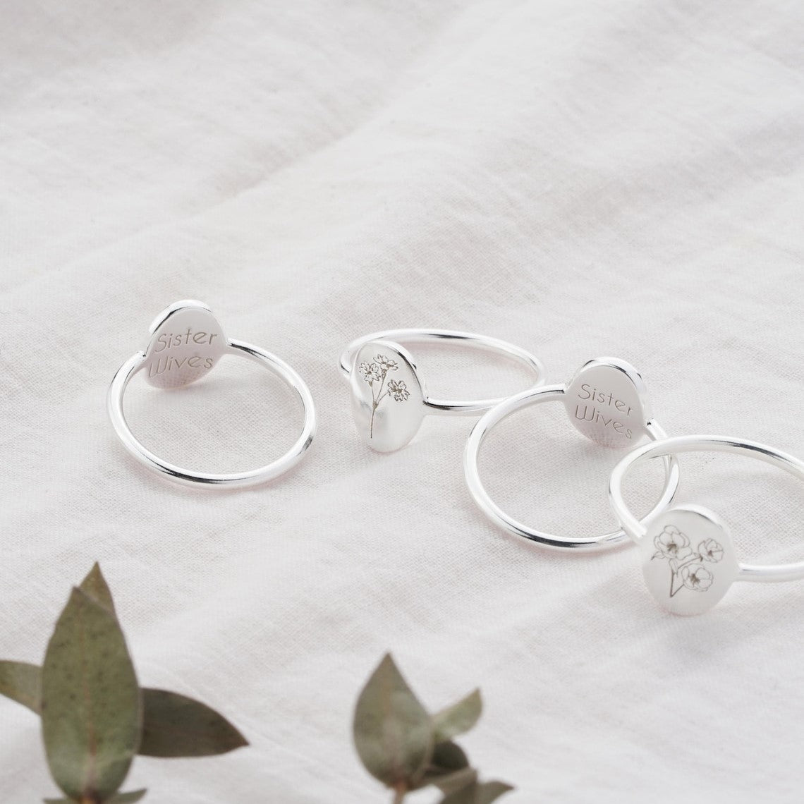 Birthday Flower Ring - Personalized Delicate Ring
