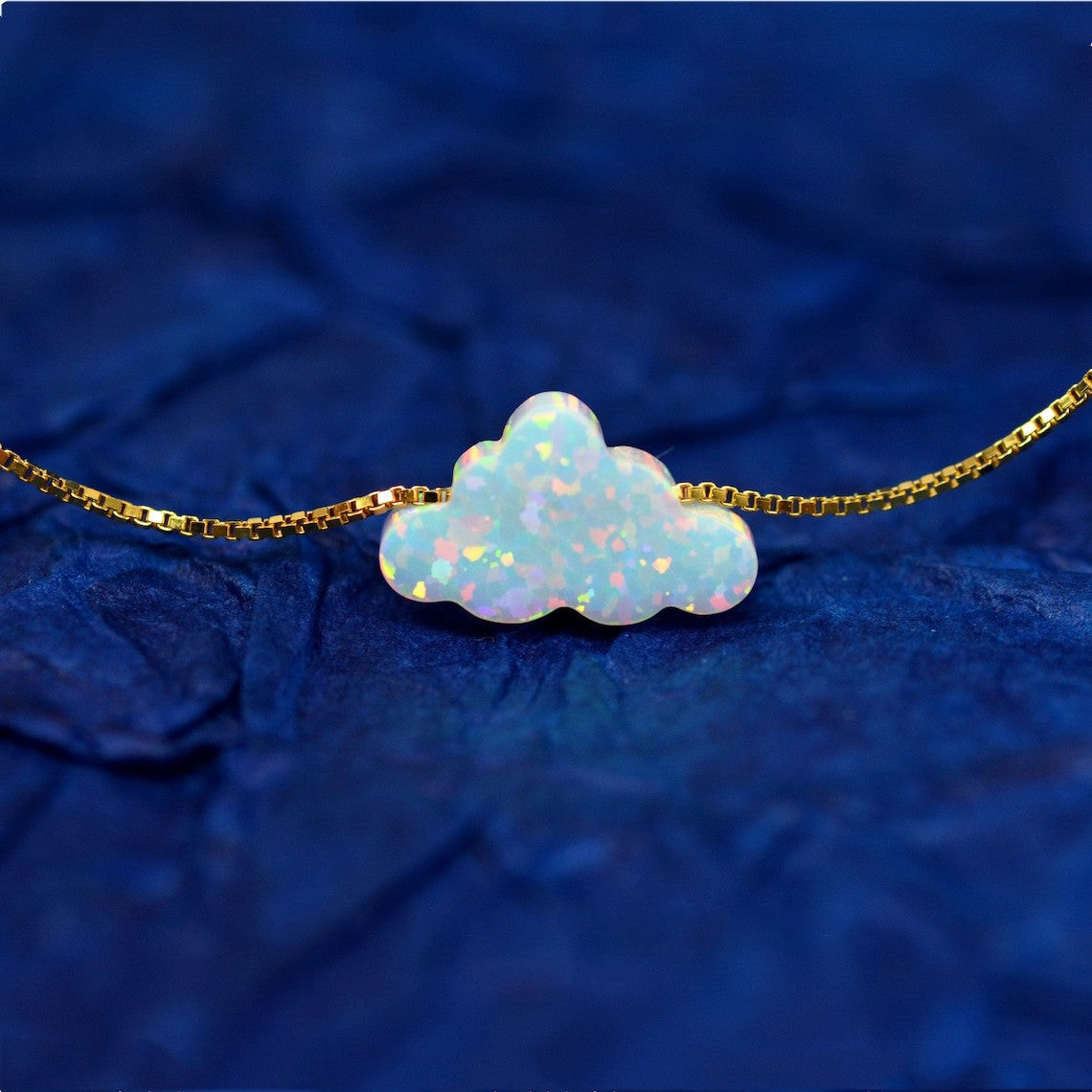 Cloud Opal Necklace - Cloud Pendant Necklace