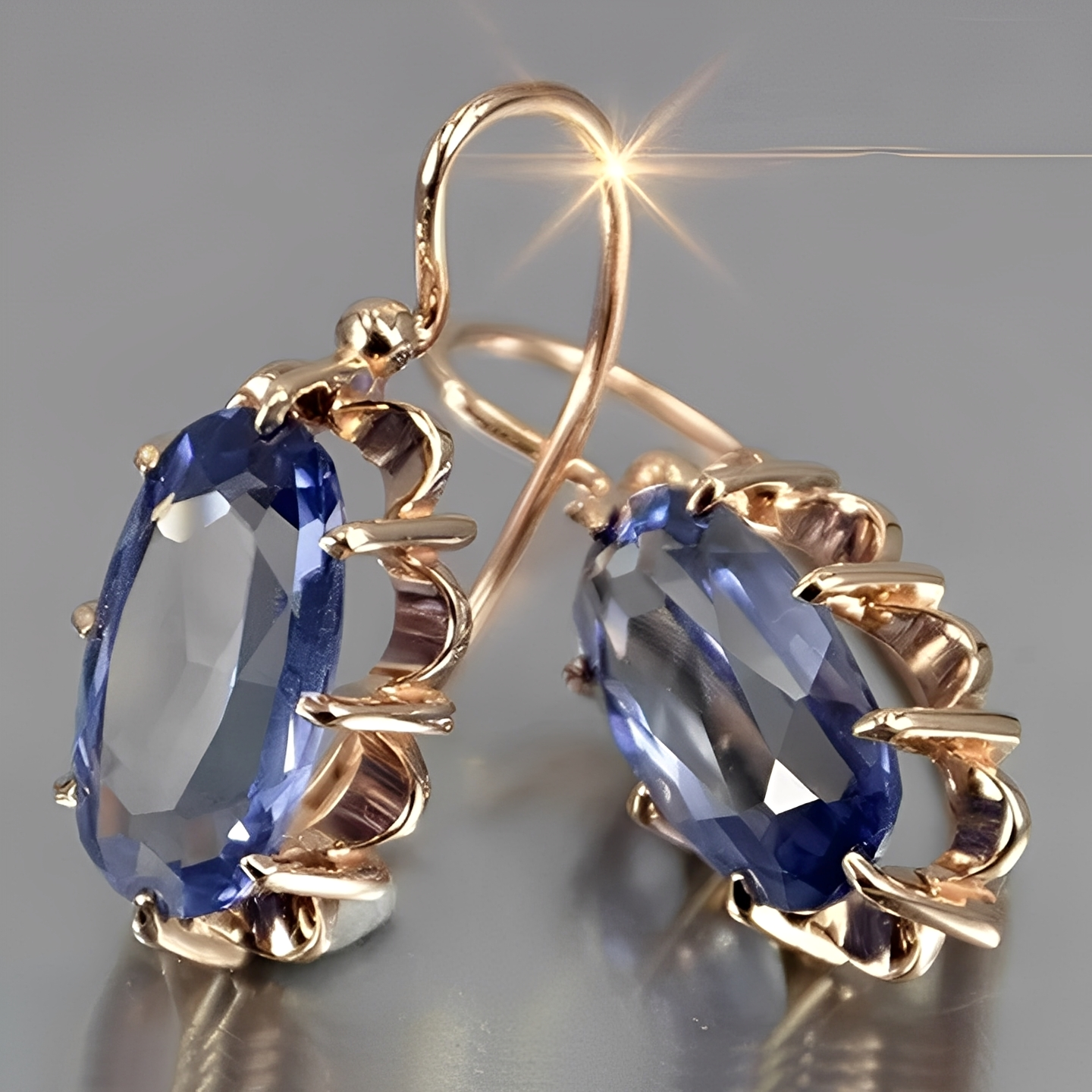 Jayela – Vintage Earrings with Blue Zirconia
