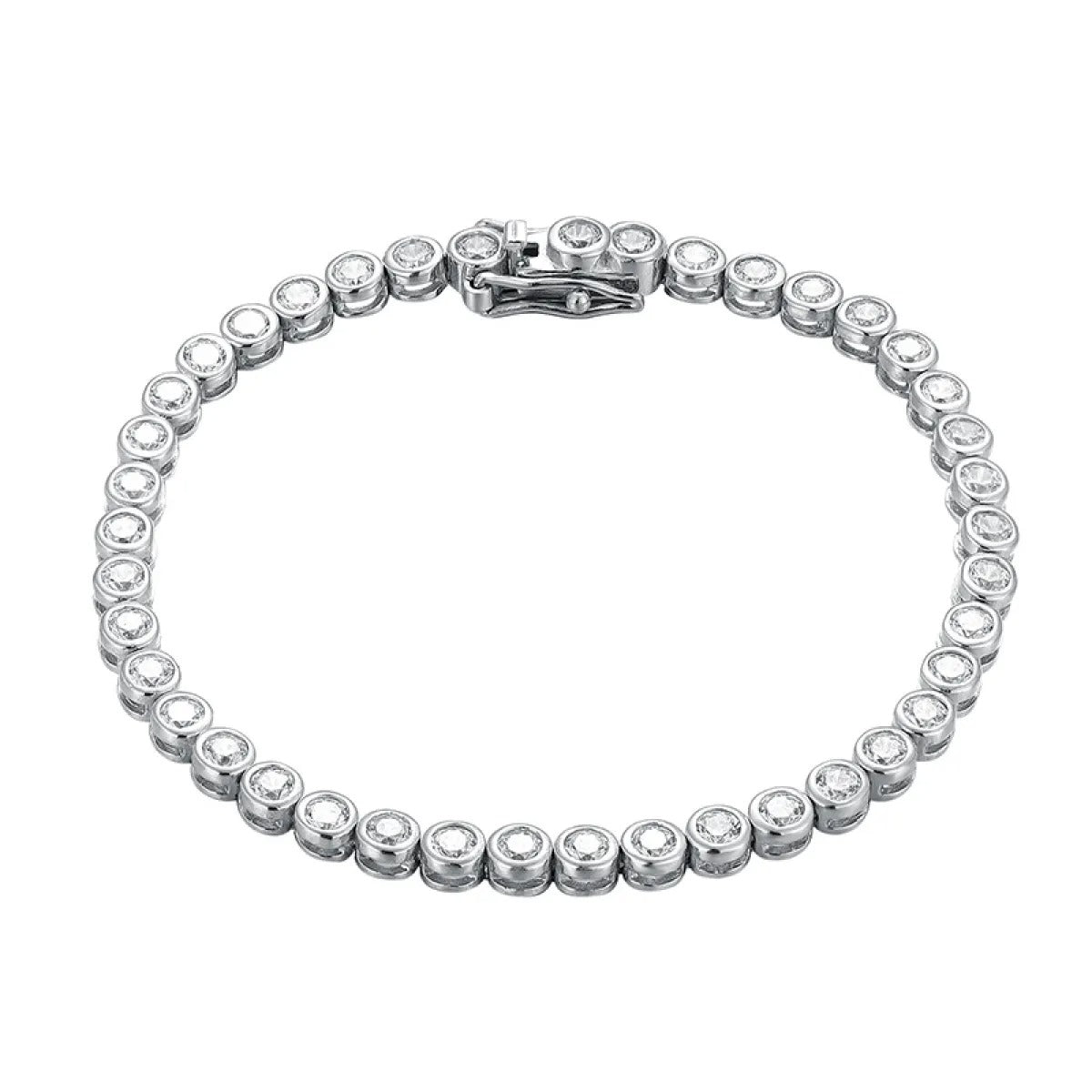 Elise – Bracelet with Bubbles made of Silver and Diamonds