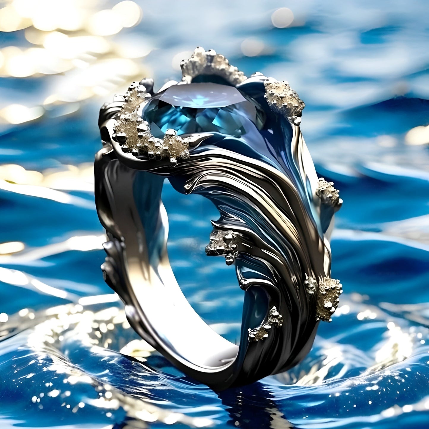 Jessa – Ring crystal waves of the ocean vintage