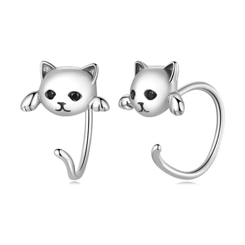 Katrin – Cat Earrings made of Silver