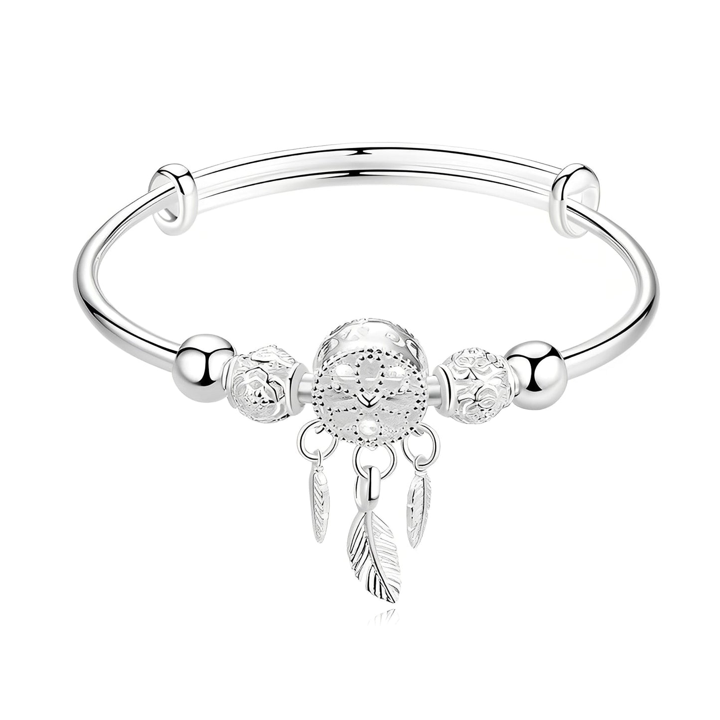 Aiyana – Adjustable Dreamcatcher Bracelet Made of 925 Silver