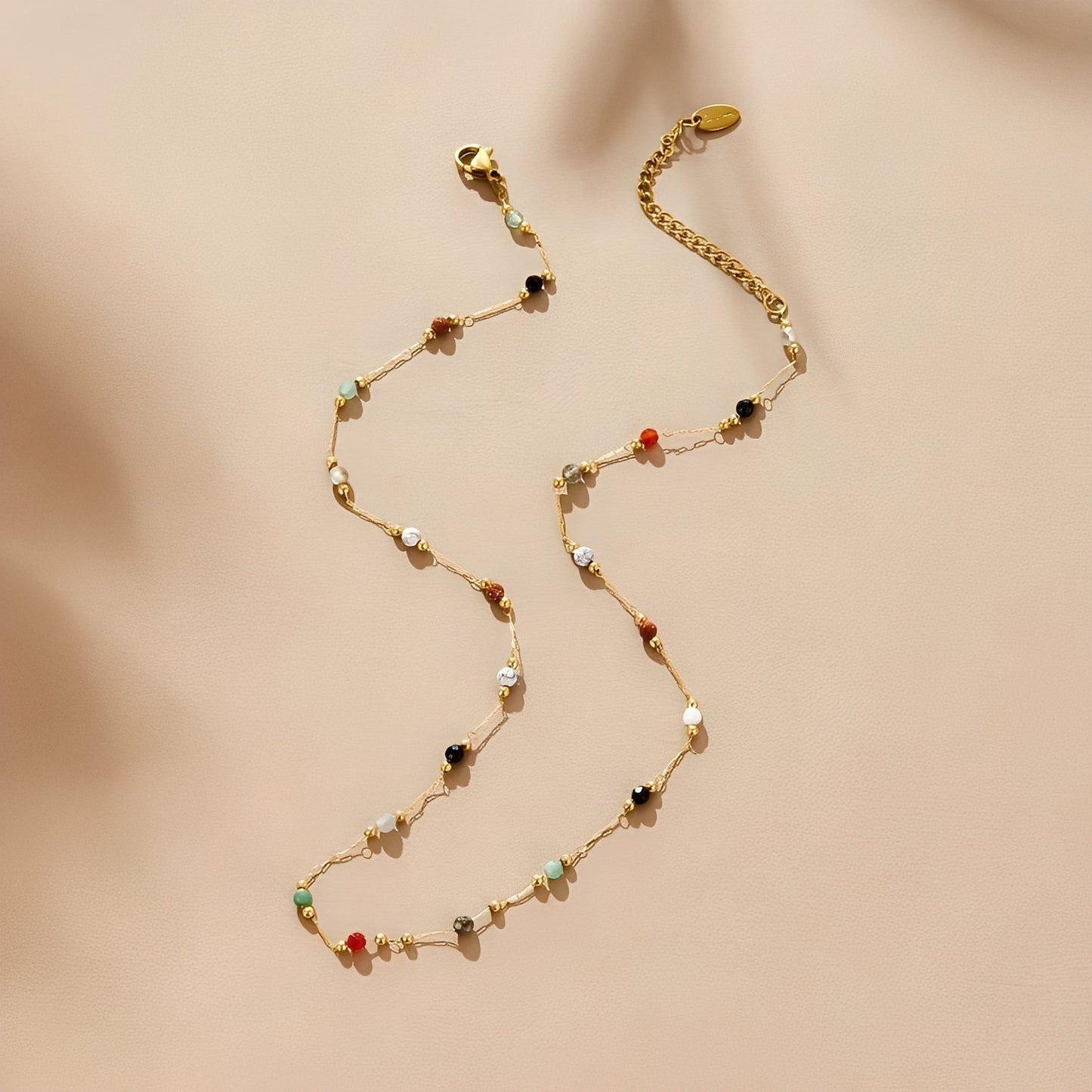 Malou – Necklace Colorful Links with Pearls