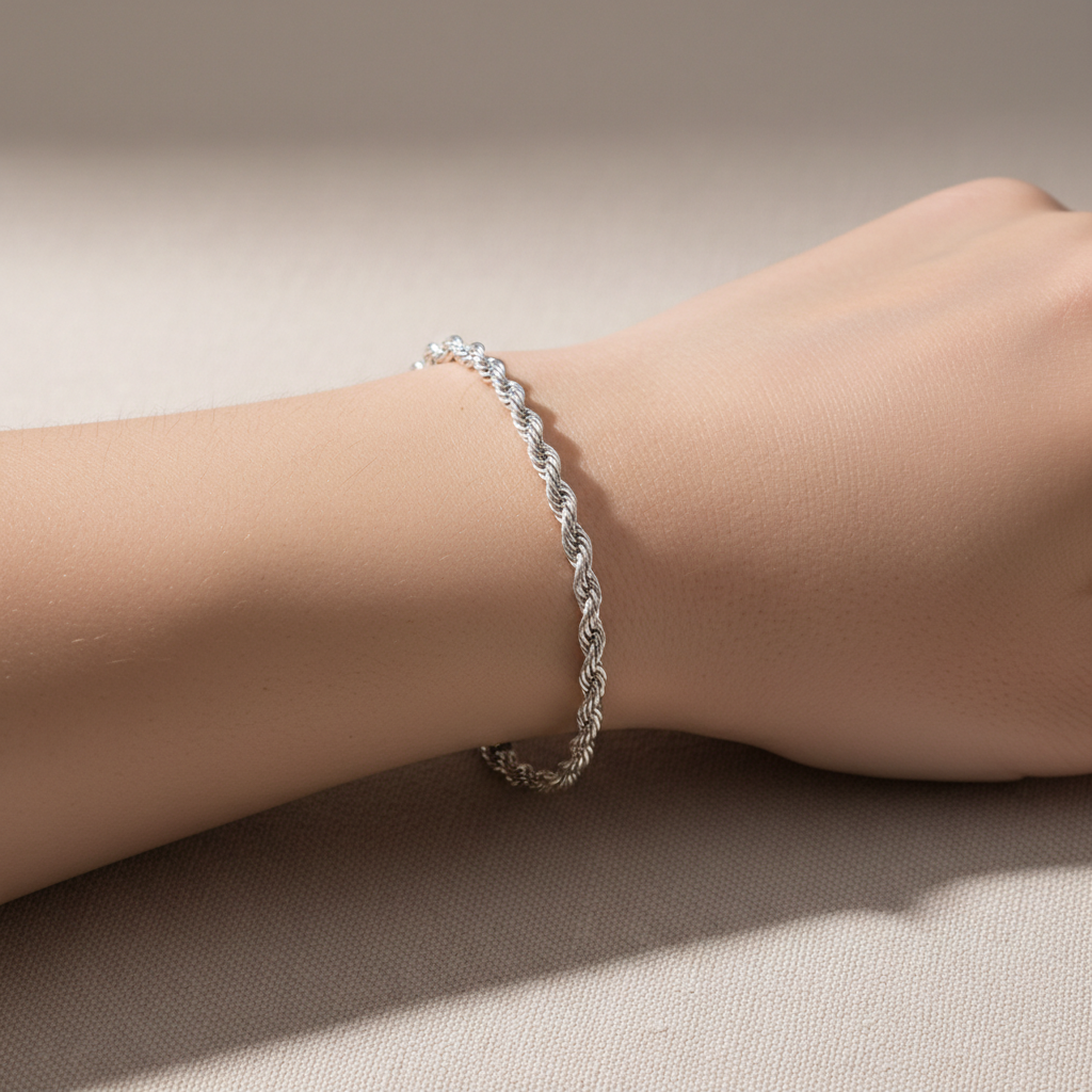 Mila – Twisted Bracelet in Stainless Steel