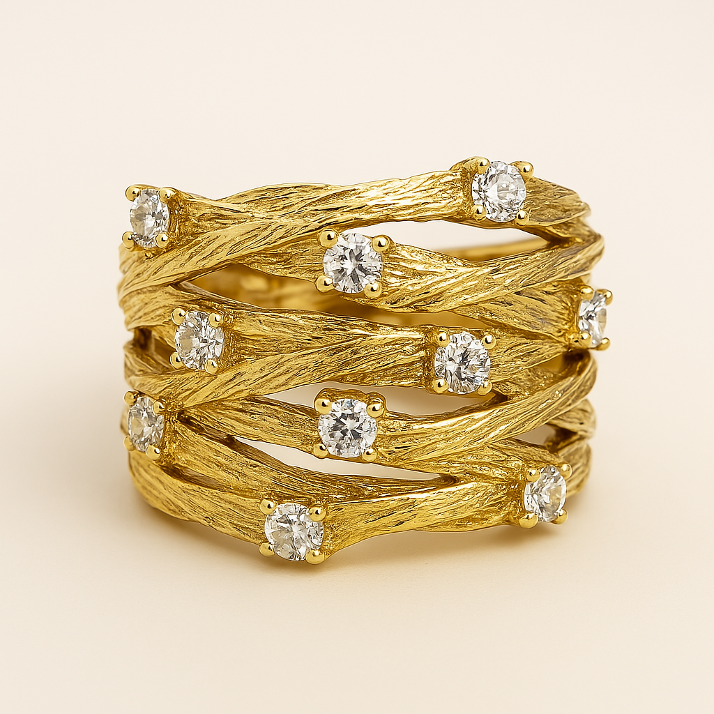 Marisse – Vintage-inspired ring in gold with fine shine