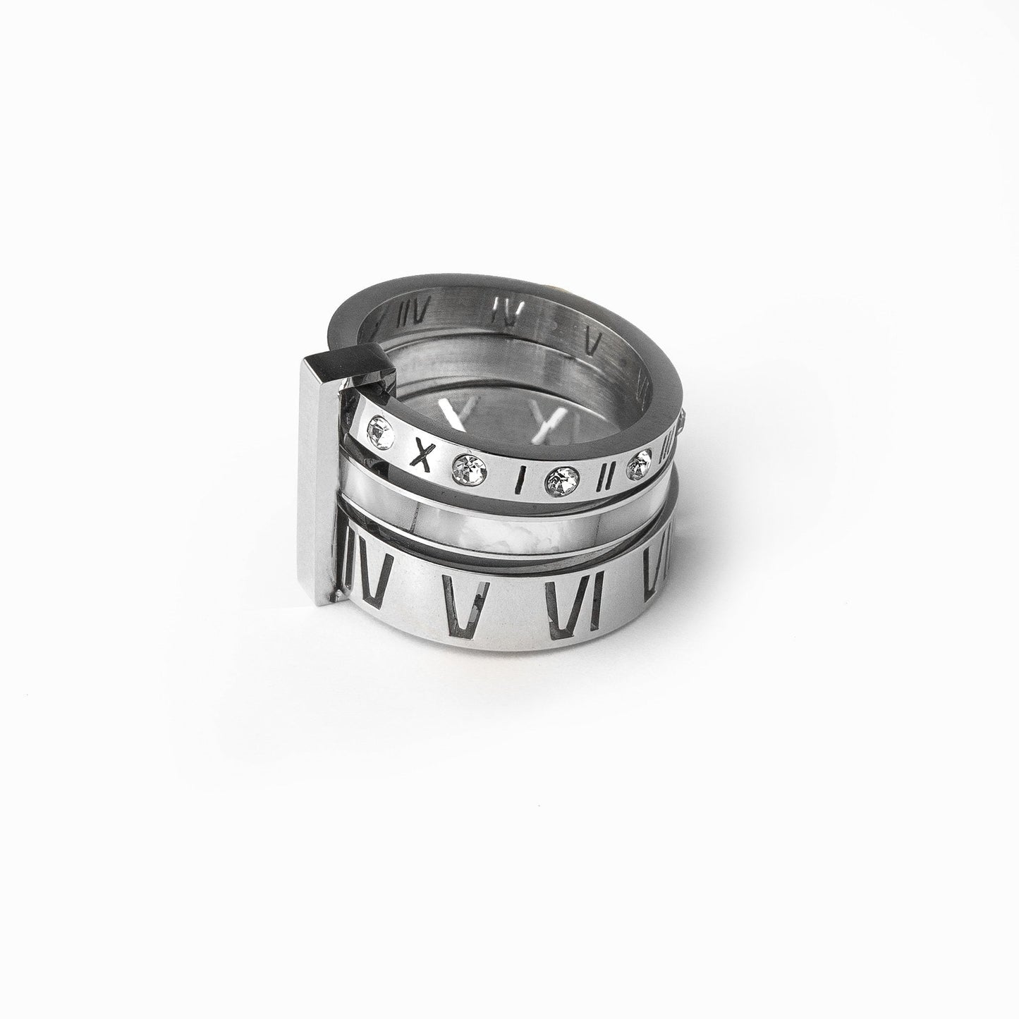 Isabelle – Triple stacked ring with sparkling stones