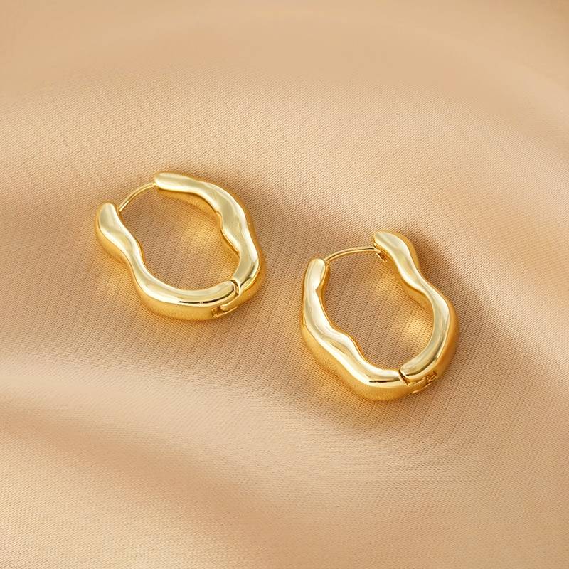 Irregular Hoop Earring - Hoop Earrings Irregular Shape