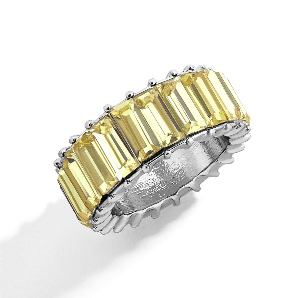 Naya – Geometric Trend Ring made of Colorful Alloy