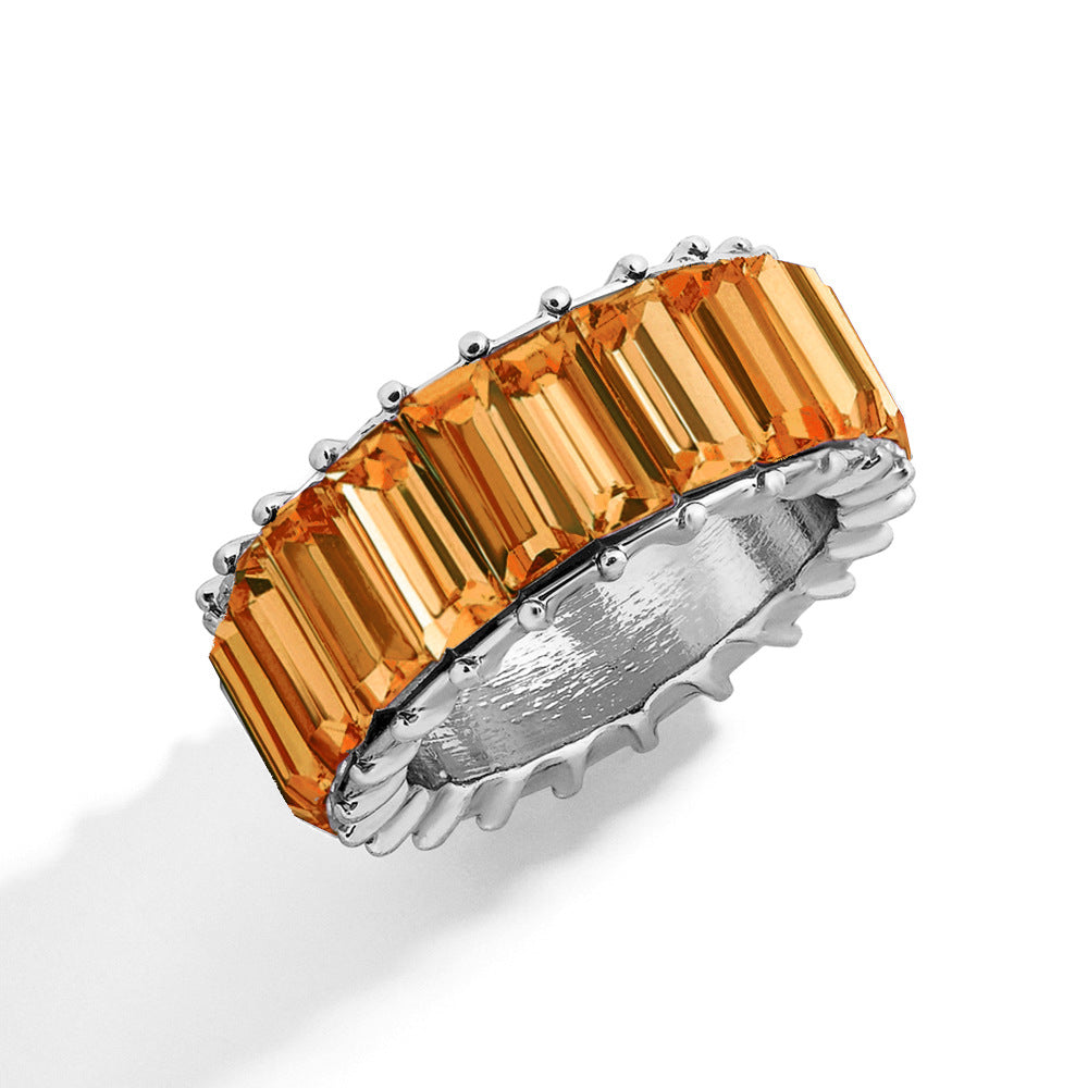 Naya – Geometric Trend Ring made of Colorful Alloy