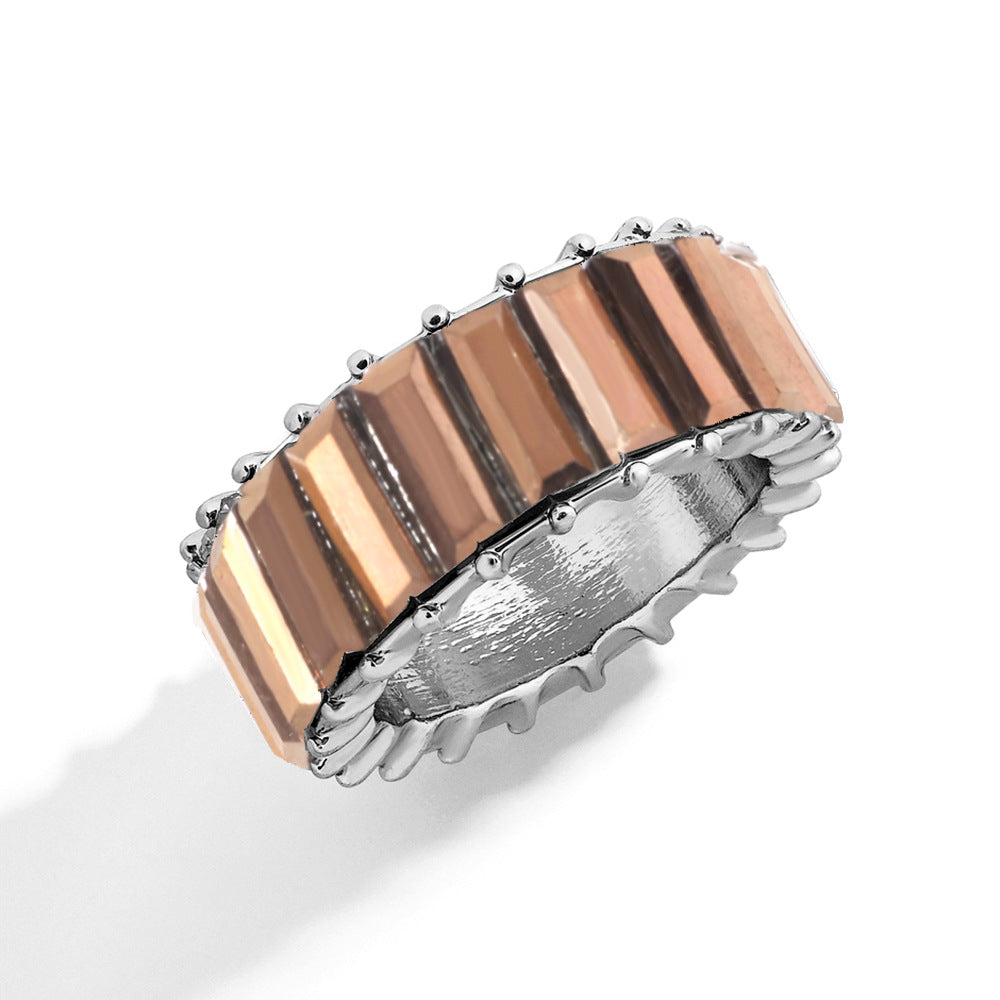 Naya – Geometric Trend Ring made of Colorful Alloy