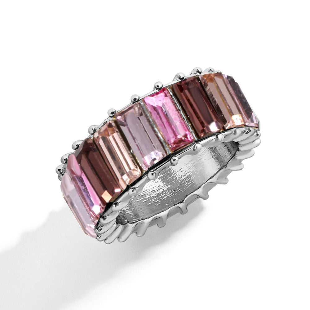Naya – Geometric Trend Ring made of Colorful Alloy