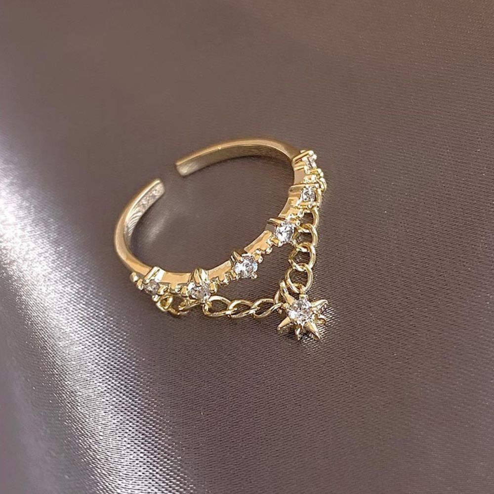 Women Adjustable Star Rings