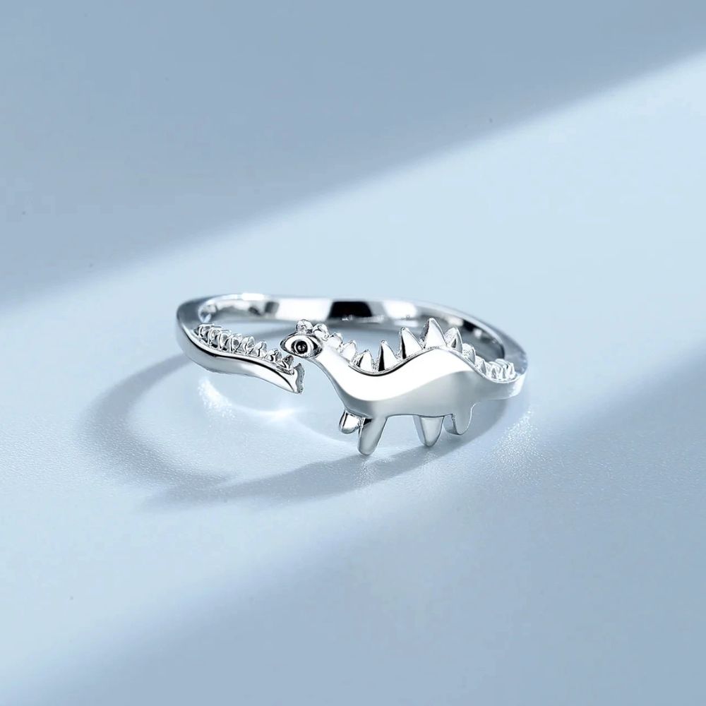 Adjustable Dinosaur Ring with Open Design