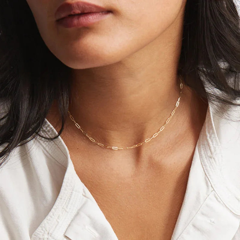 Nadia – Paperclip Chain made of Noble Gold
