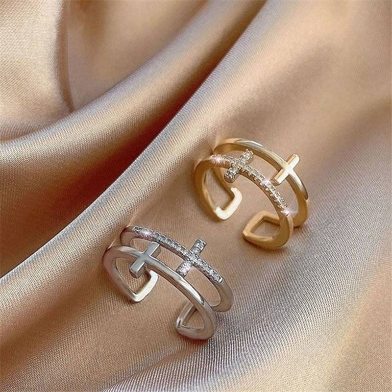 Double Bar - Fine Cross Ring