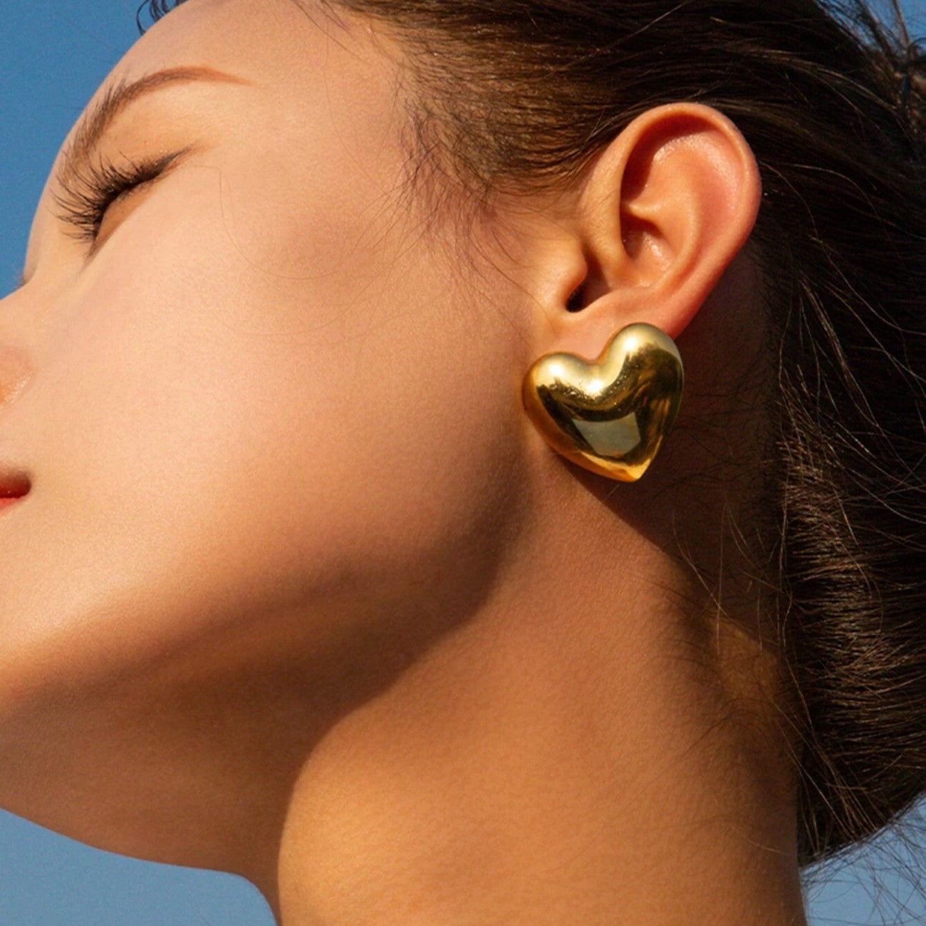 Large Heart Shape - Earrings