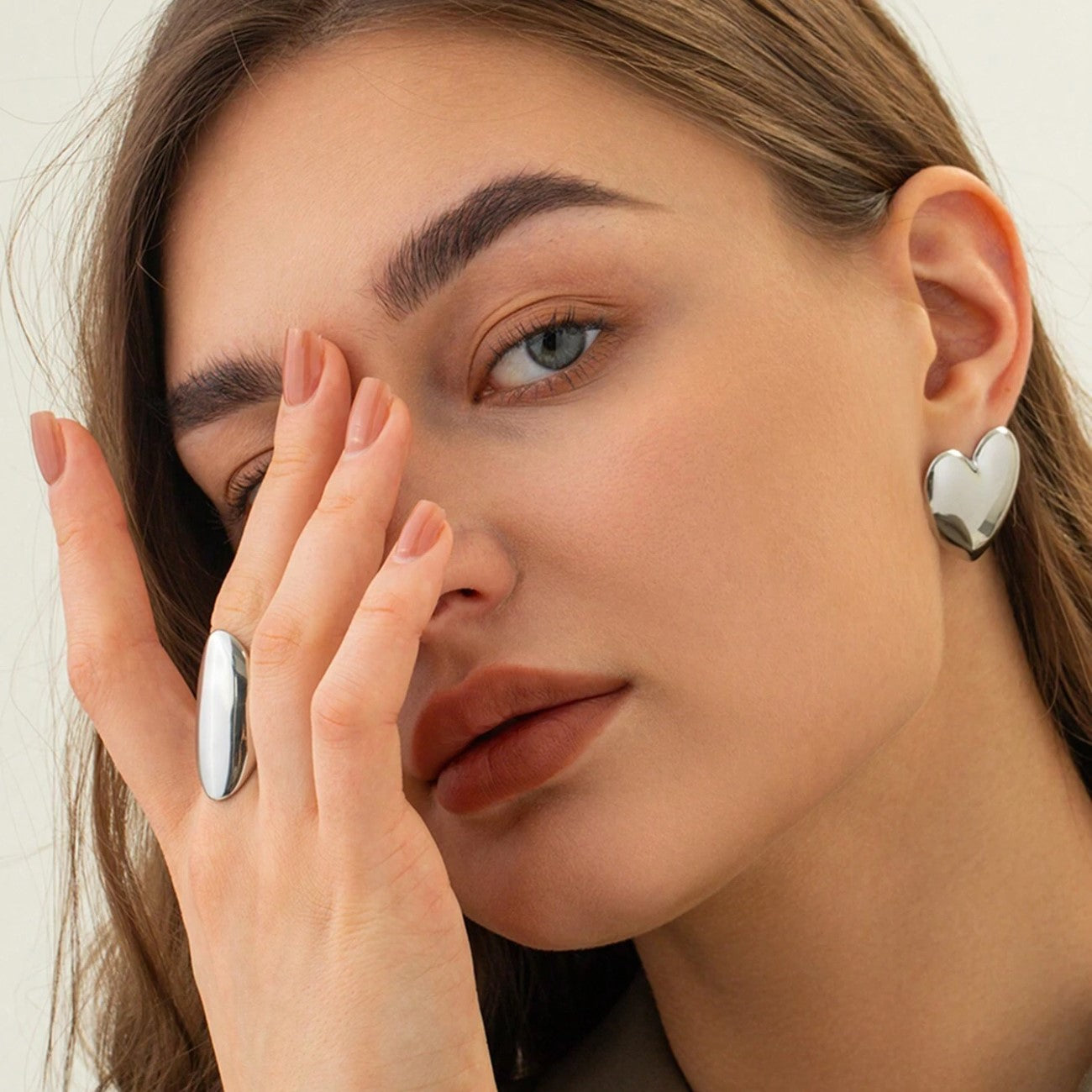 Large Heart Shape - Earrings