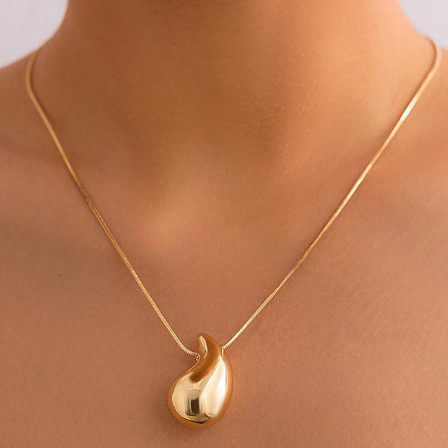 Oversized Water Drop Necklace – Water Drop Pendant Necklace
