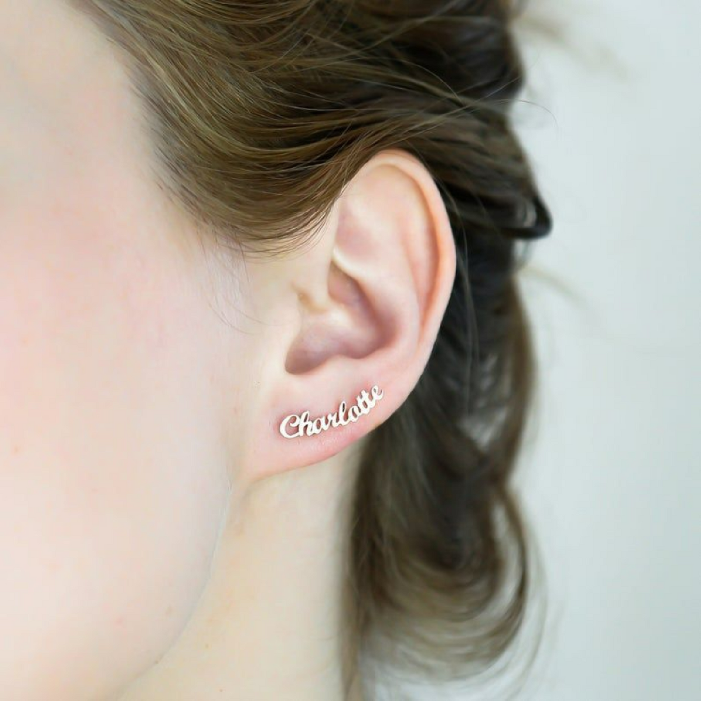 Personalized Name Ear Studs - Simple Earrings