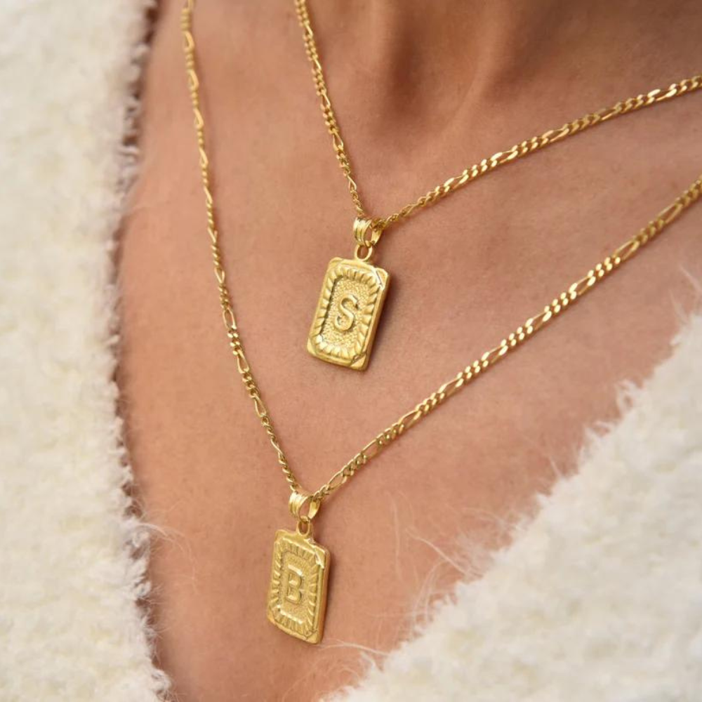 Vintage Letter Card Necklace - Personalized Letter Card Necklace