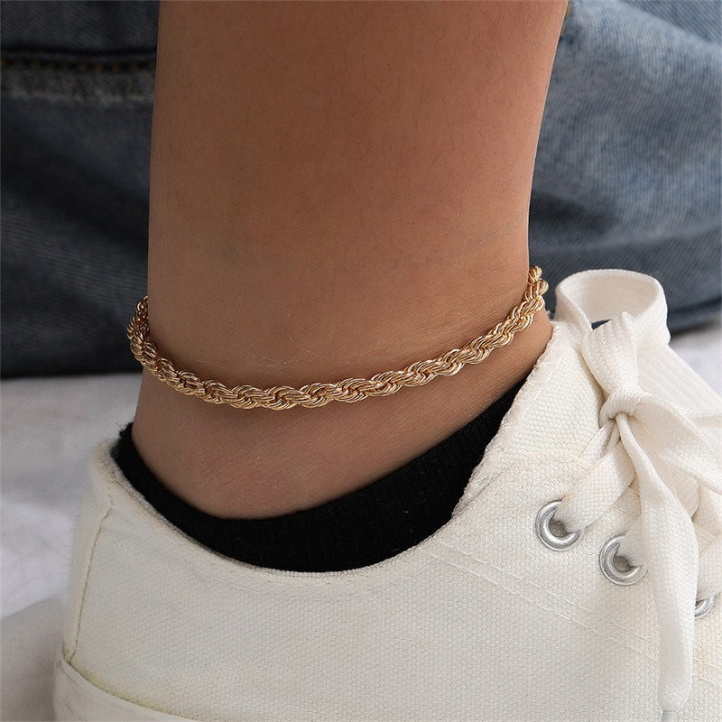 Leila - Anklet with Chain