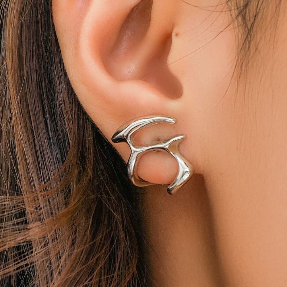 Women Abstract Earrings with Irregular Shape - Pair