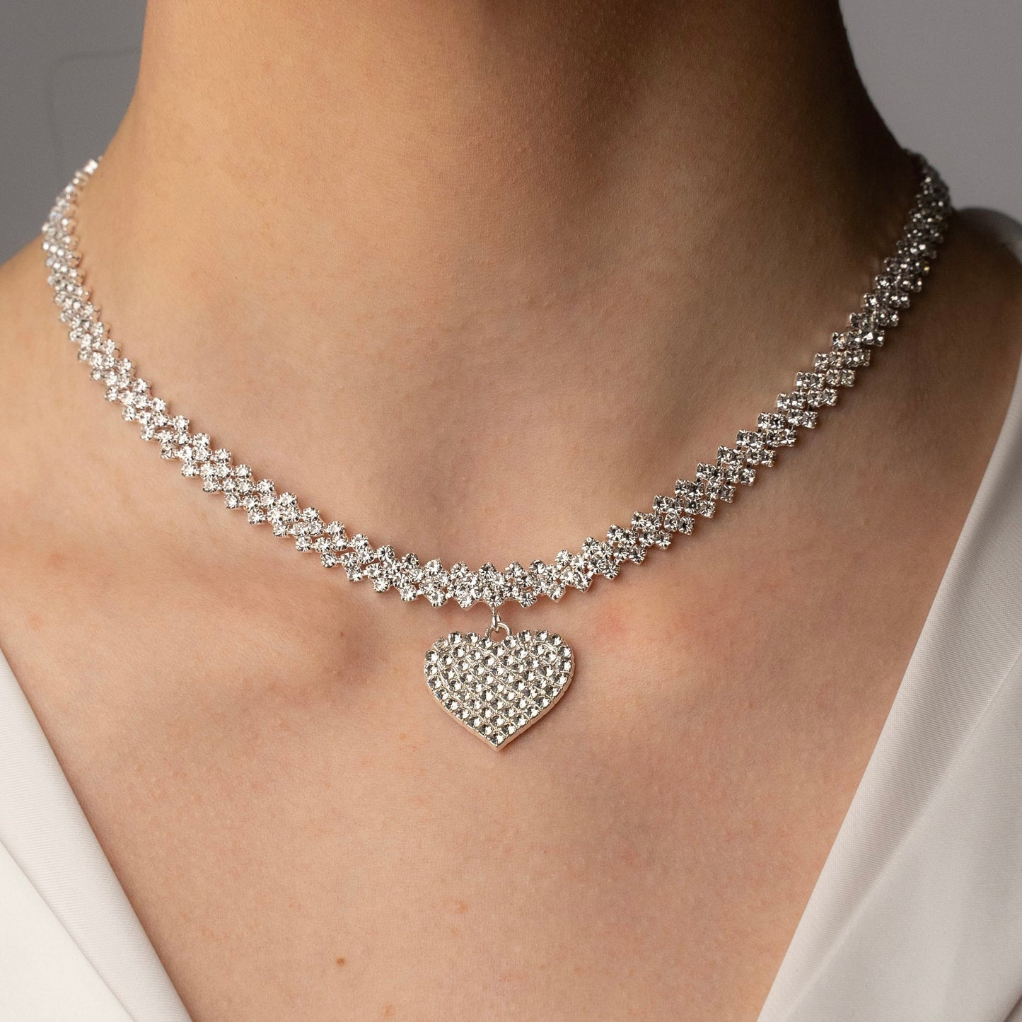 Zirconia Inlays - Double Tennis Necklace