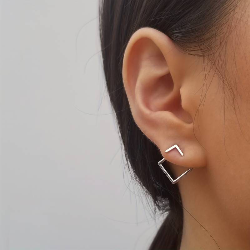 Connecting Rhombus - Simple Geometric Earrings