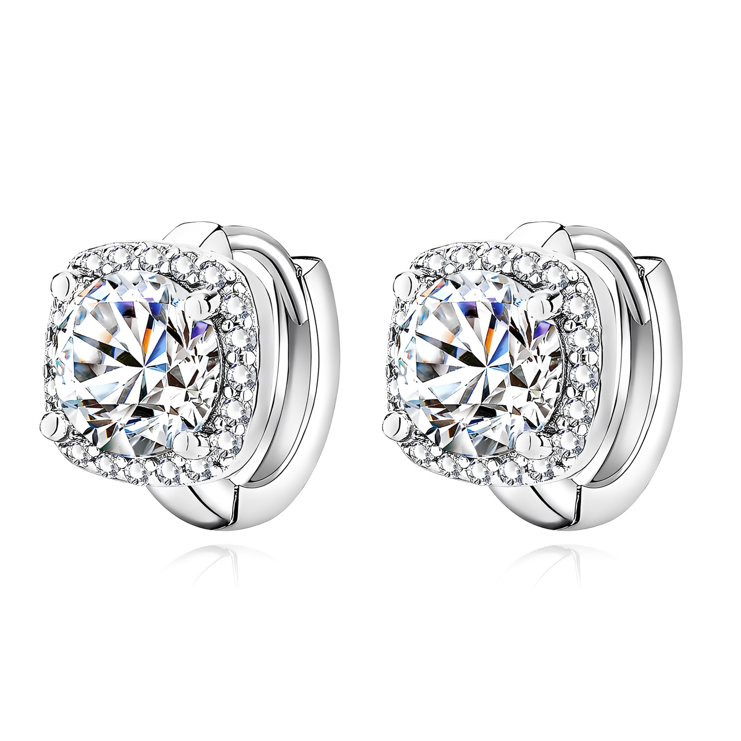 Nadine – Square earrings made of 18K gold