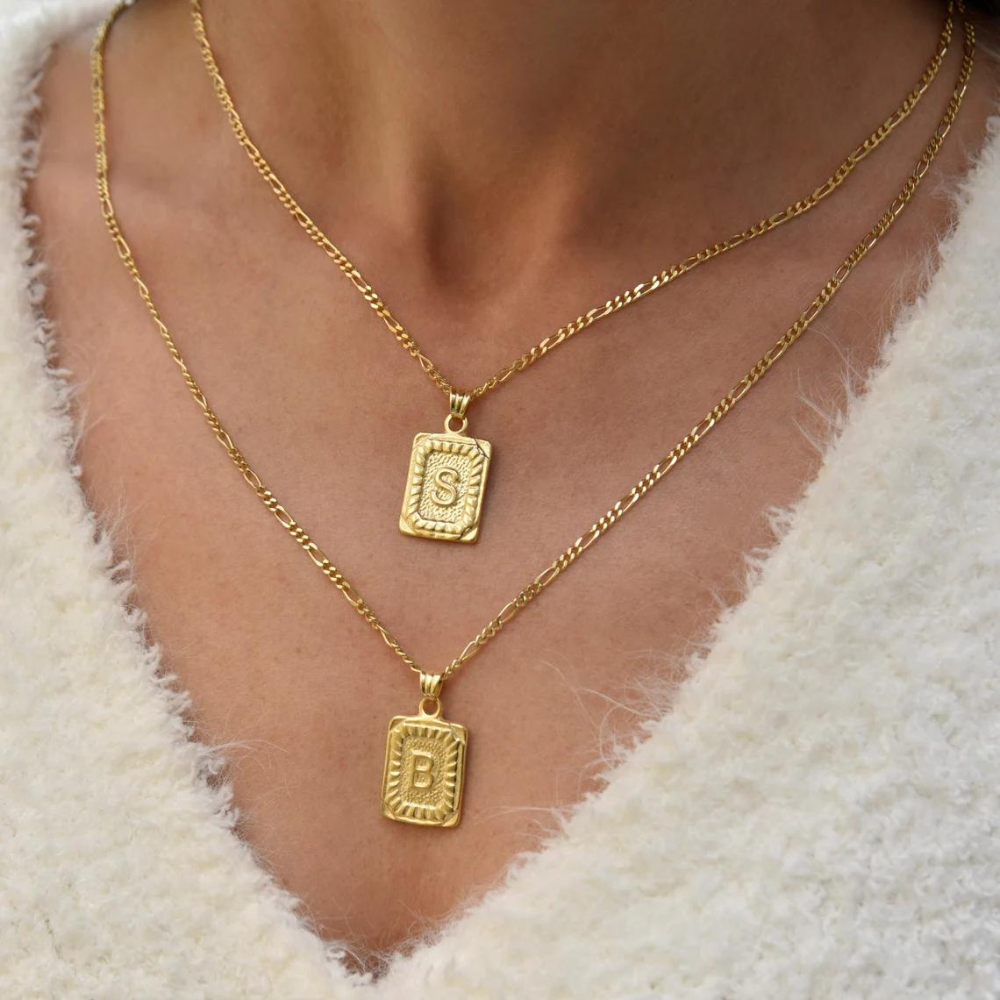 Vintage Letter Card Necklace - Personalized Letter Card Necklace