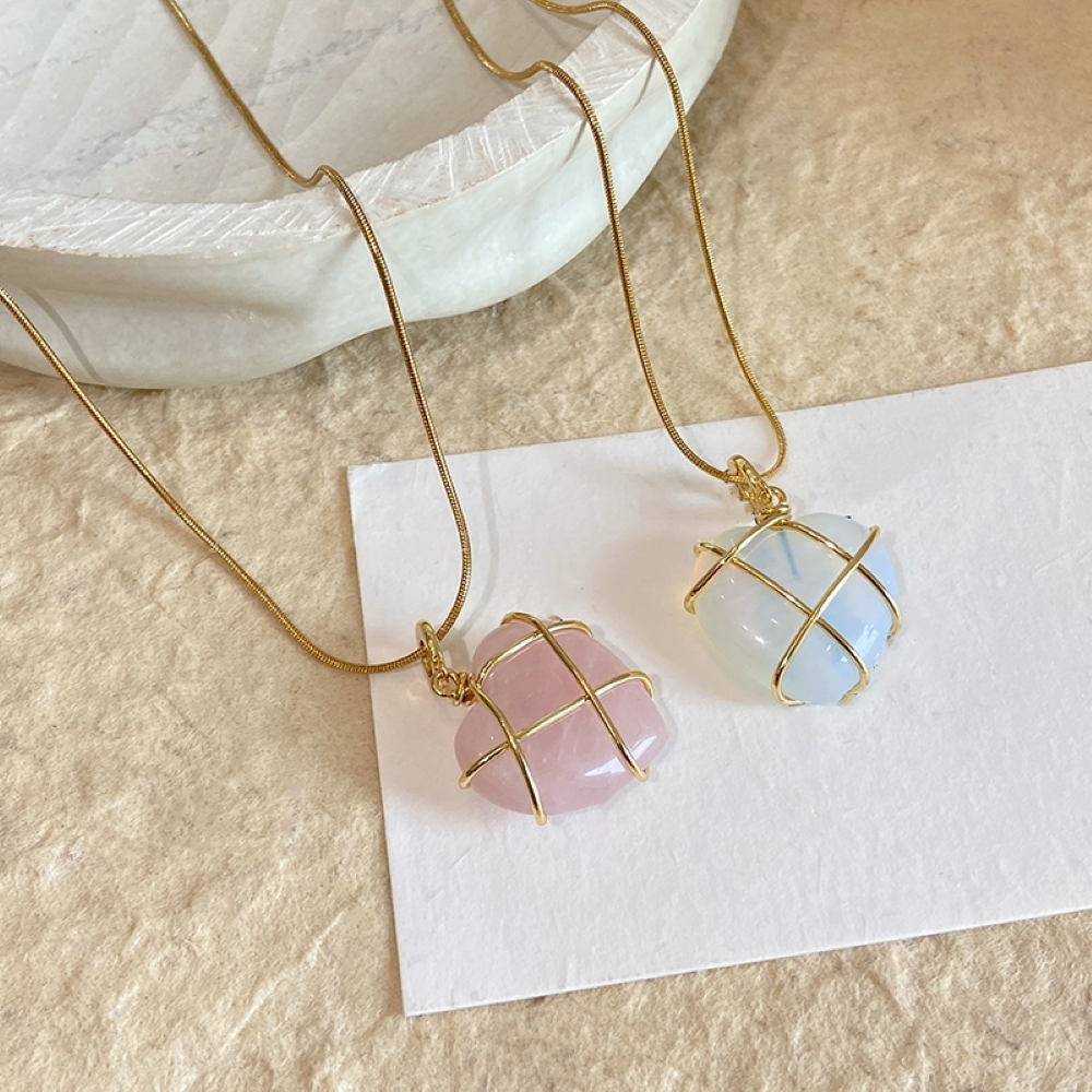 Gemstone Heart Necklace - Princess Heart Necklace