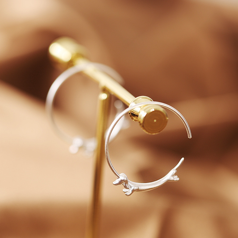Riham - Dachshund Hoop Earrings