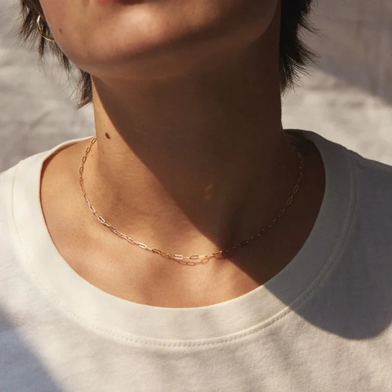 Nadia – Paperclip Chain made of Noble Gold