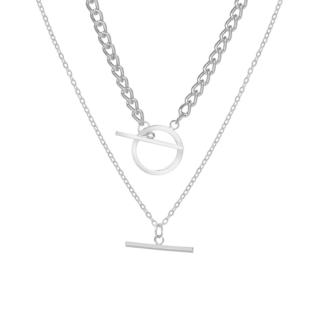 Double Chain - Cuban and Pearl Necklace