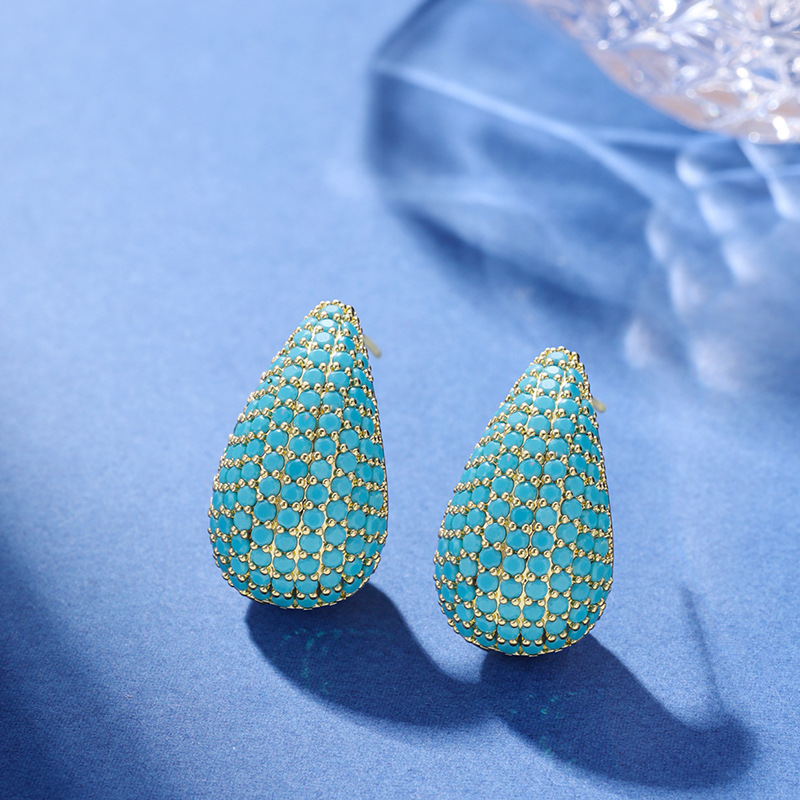 Drop Ear Studs - Inlay Earring
