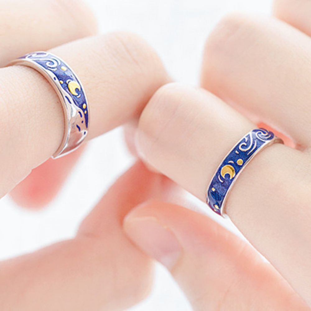 Women's Adjustable Starry Sky Ring - Pair